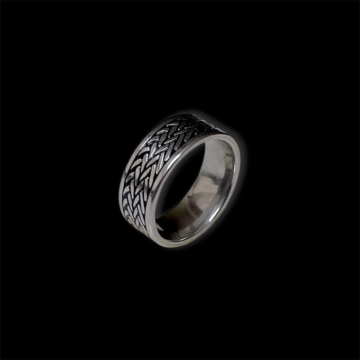 VINTAGE SIGNET (SILVER + BLACK) RING