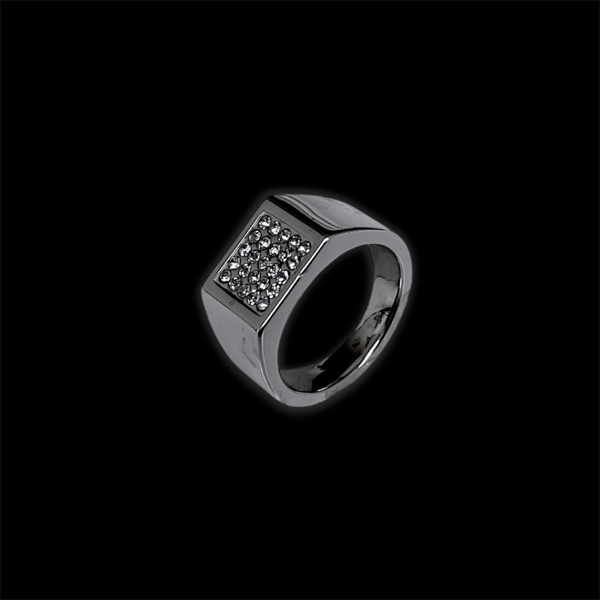 SPARKLING SQUARE (SILVER) RING
