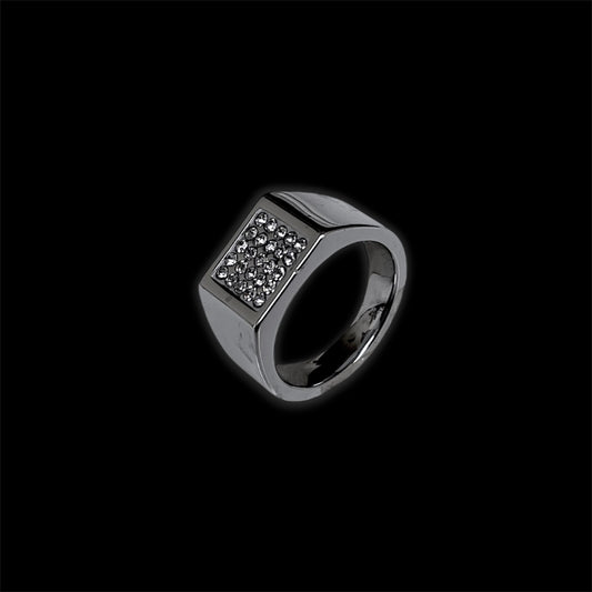 SPARKLING SQUARE (SILVER) RING