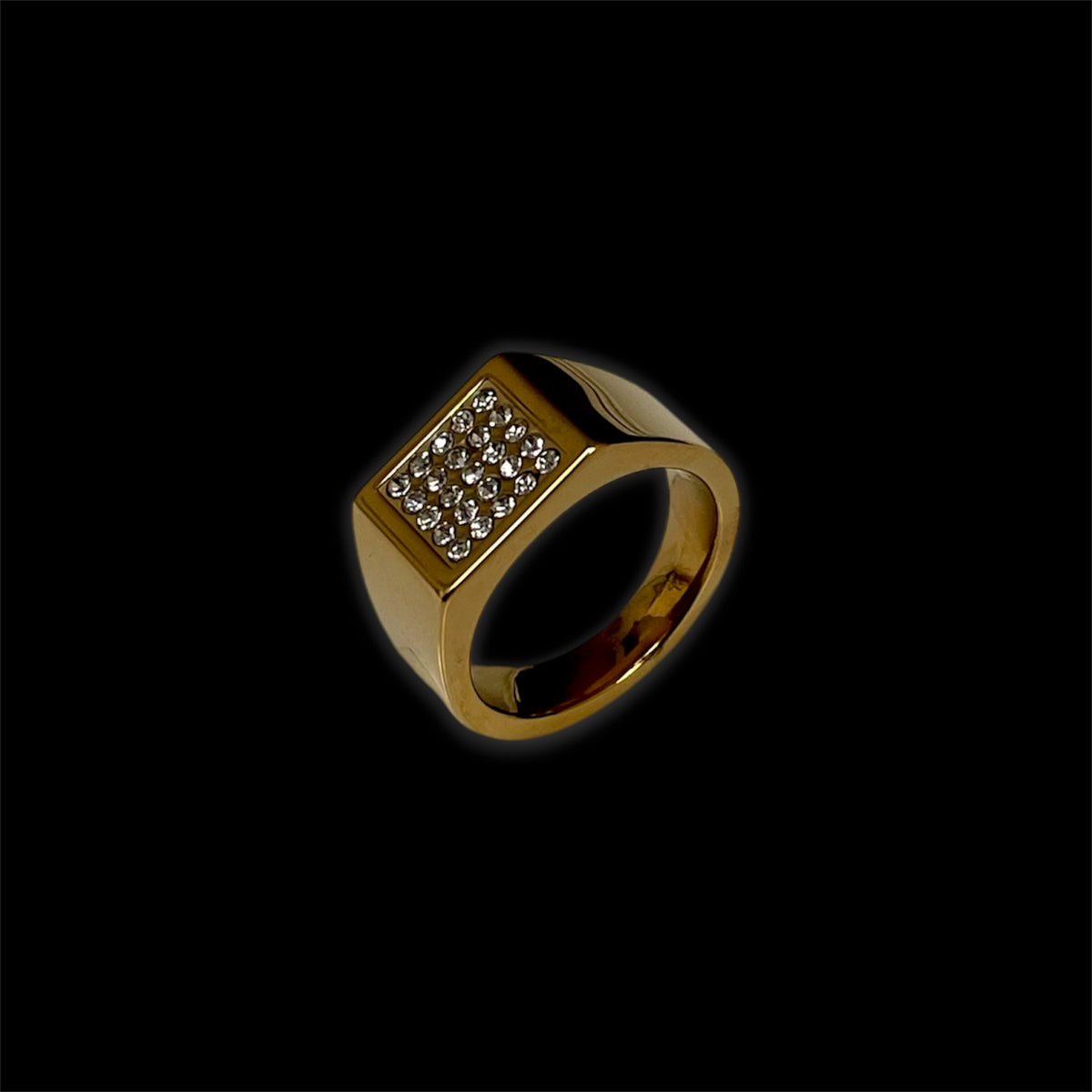 SPARKLING SQUARE (GOLD) RING