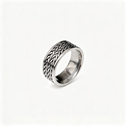 VINTAGE SIGNET (SILVER + BLACK) RING